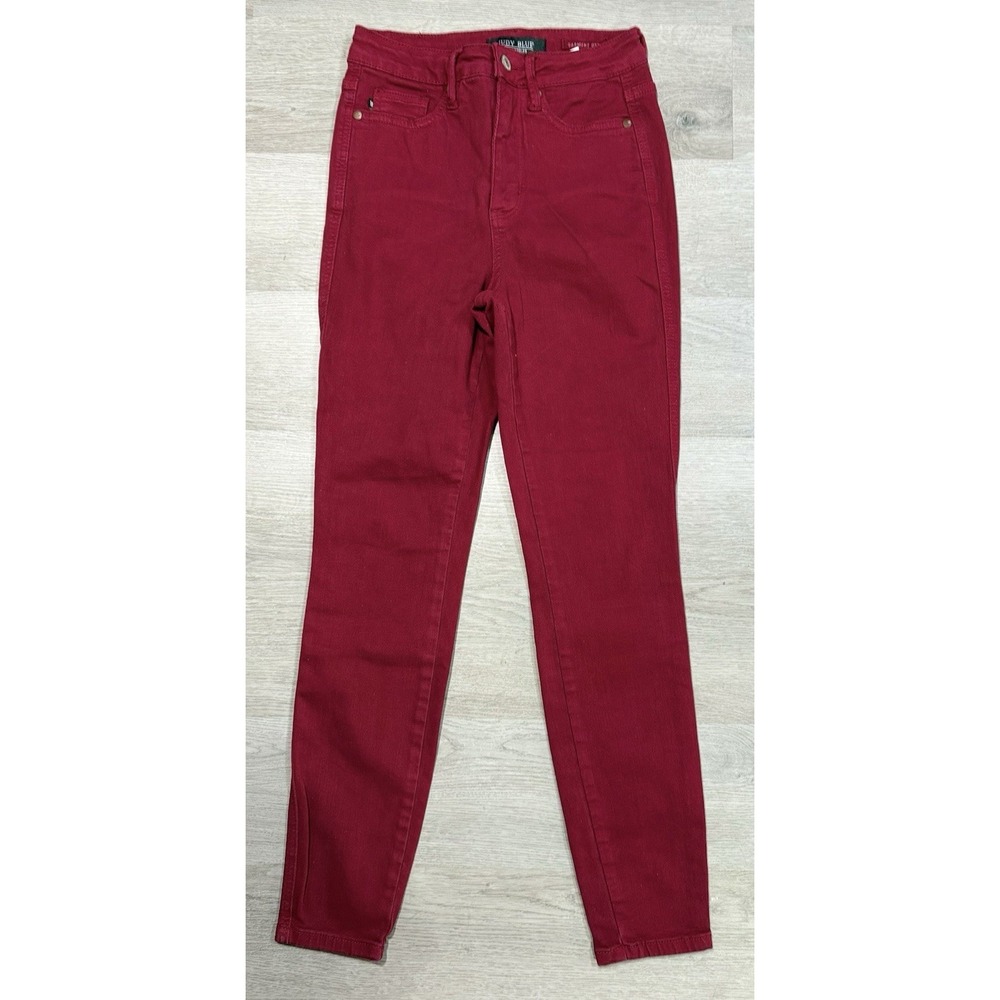 Judy Blue Tummy Control Skinny Jeans Women's 3/26 High Rise Dyed Scarlet JB88760